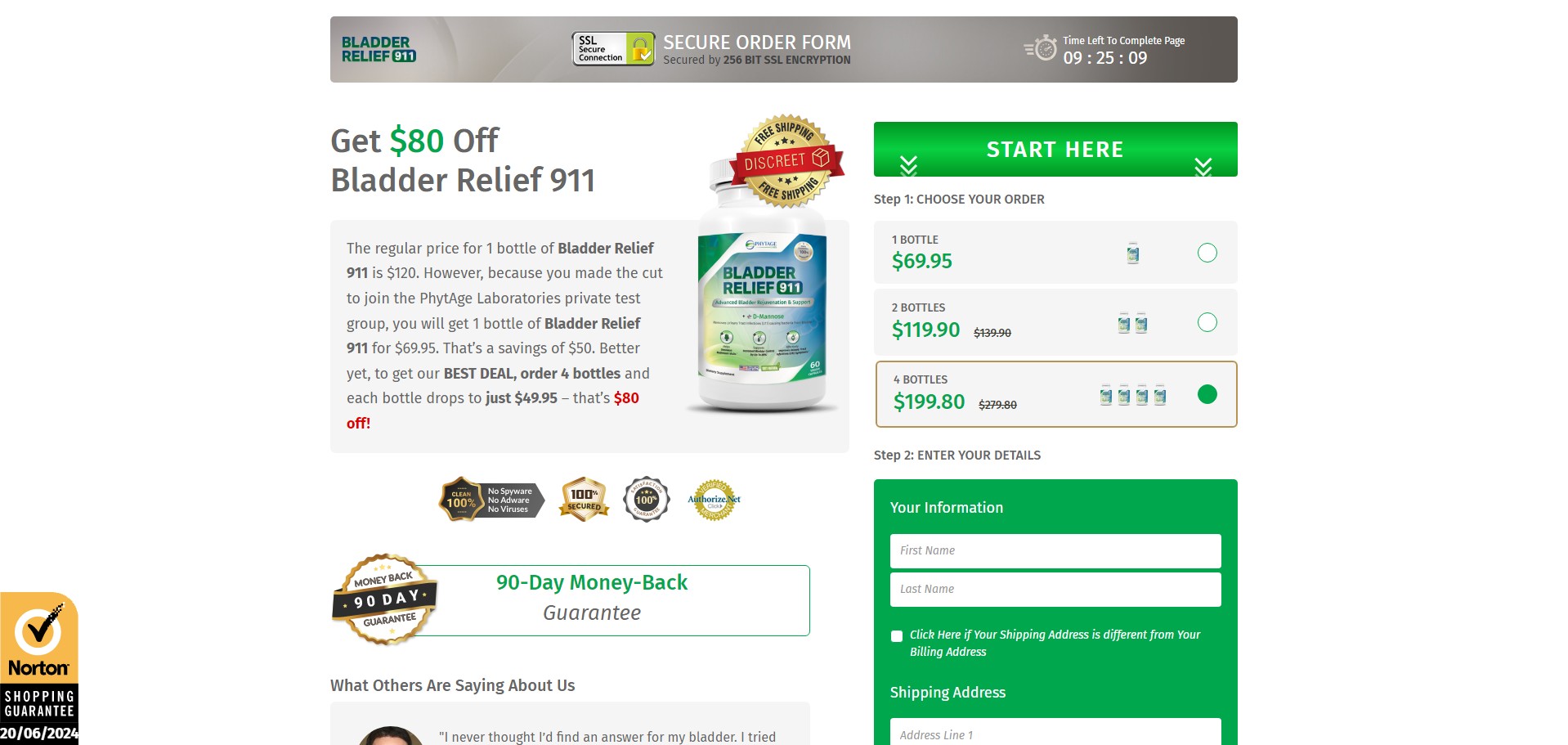 Bladder Relief 911 Product