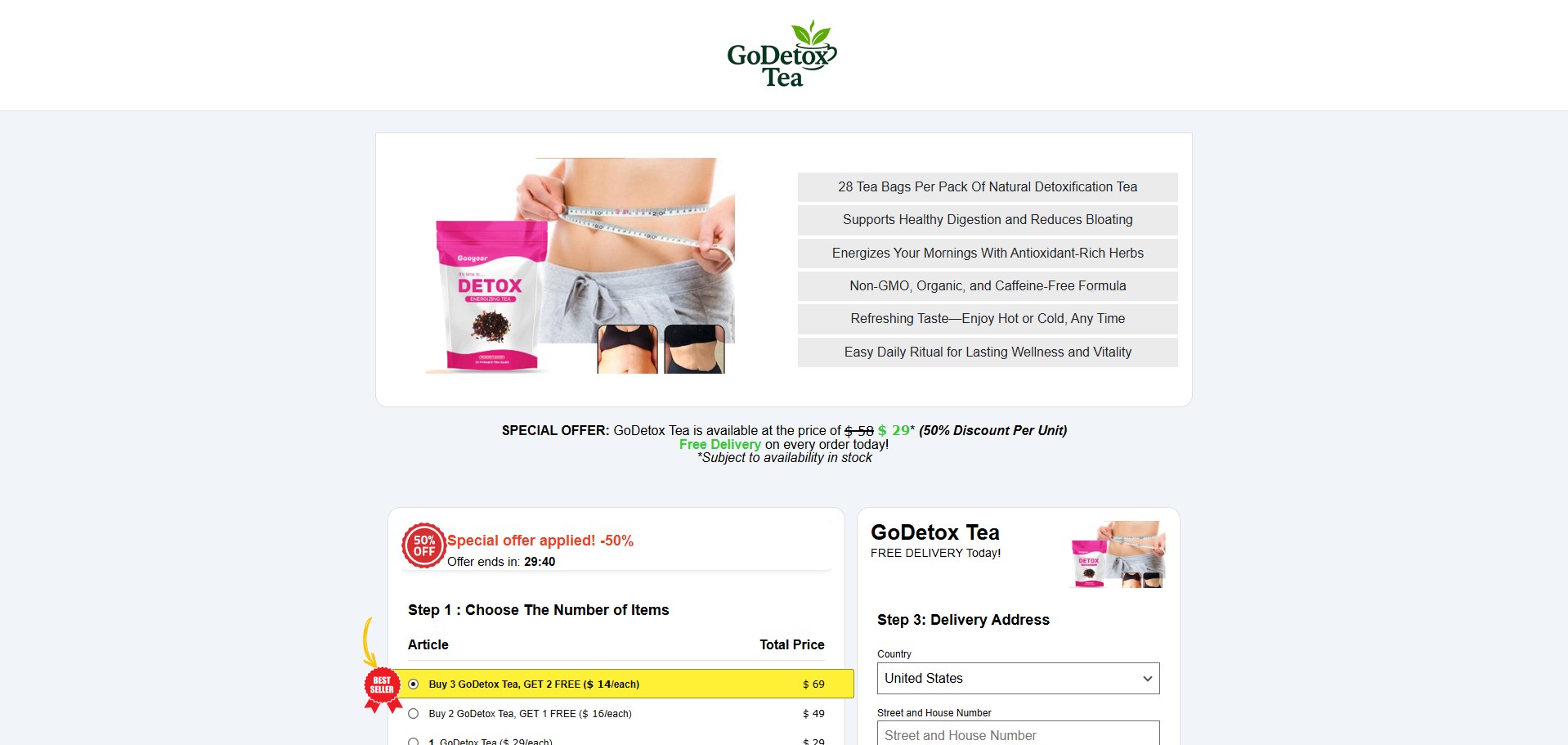 GoDetox Tea Product