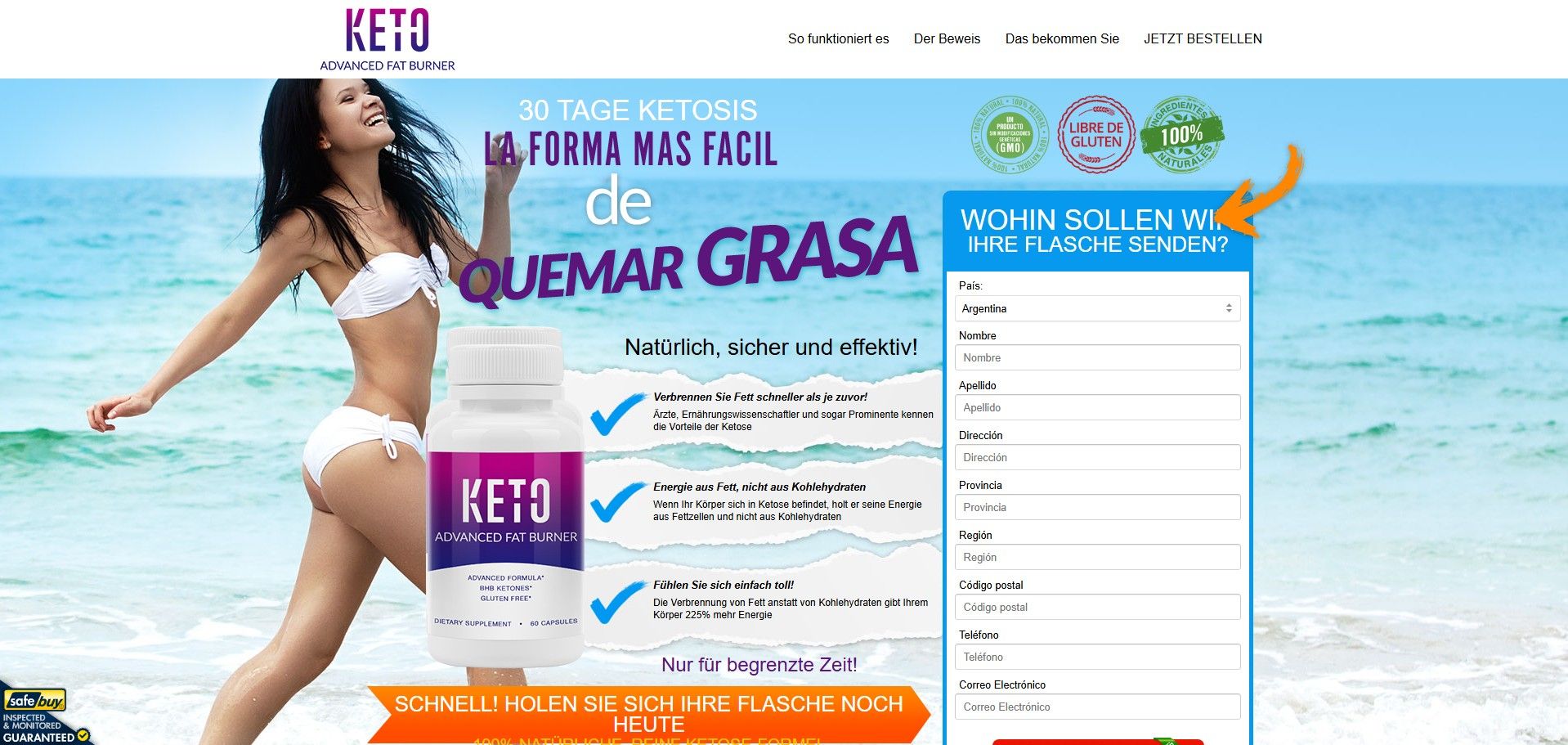 Keto Advanced Fat Burner Capsules Product